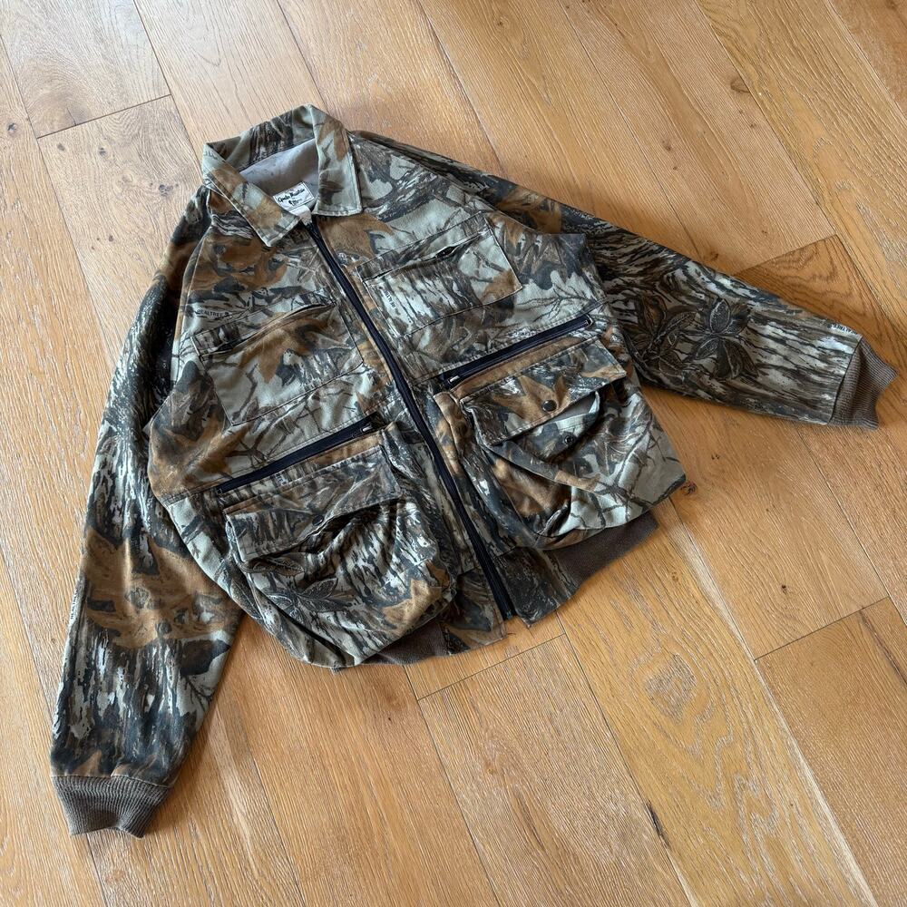 Vintage Gander Mountain Made in USA Camo Hunting Cargo Jacket Large